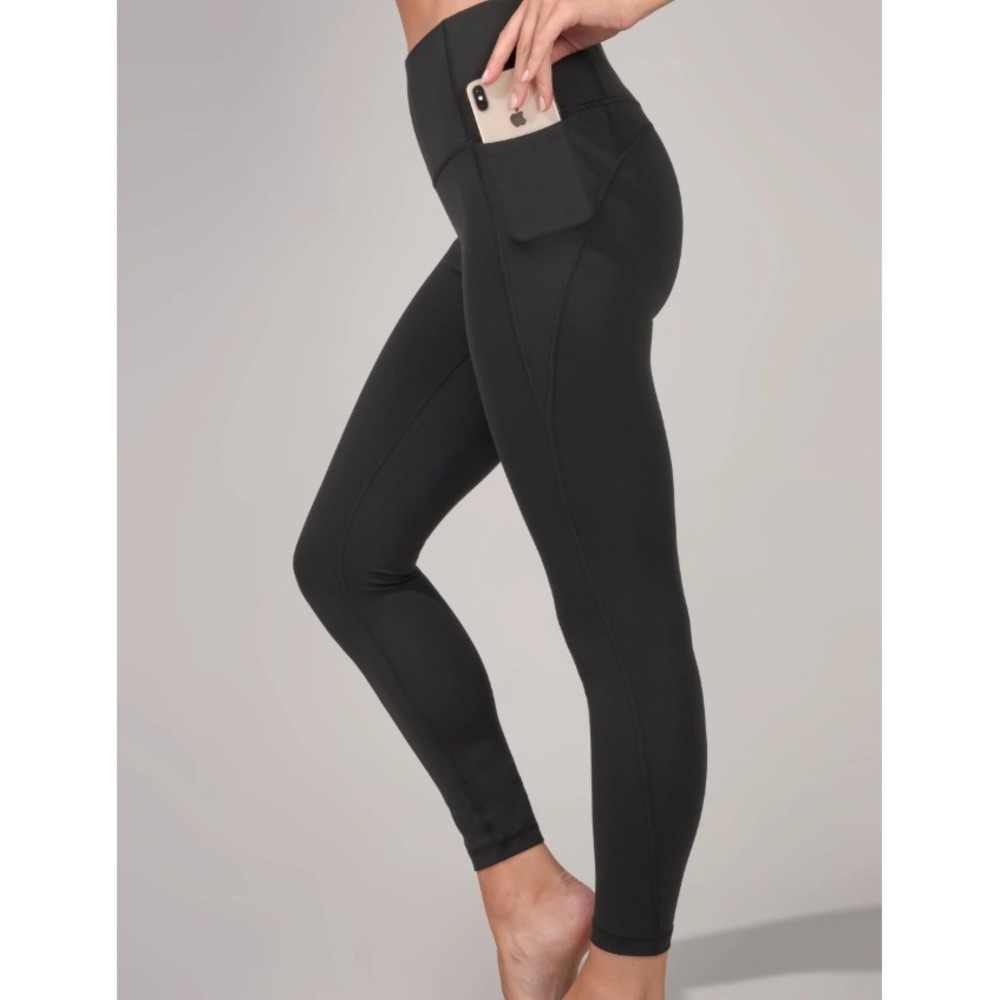 Yogalicious Lux High‎ Waist Leggings Side Pockets Black Large